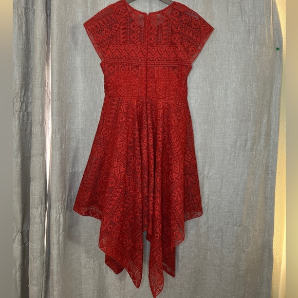 MAEVE / Anthropology Prima Burnt Orange Bohemian Lace Scarf Hem Dress - Picture 3 of 15